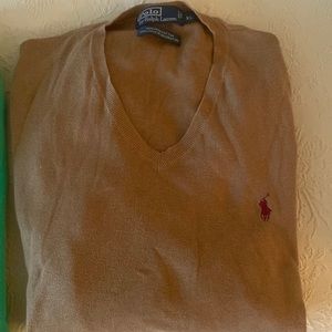 Mens Polo by Ralph Lauren Pima XL cotton v-neck sweaters.